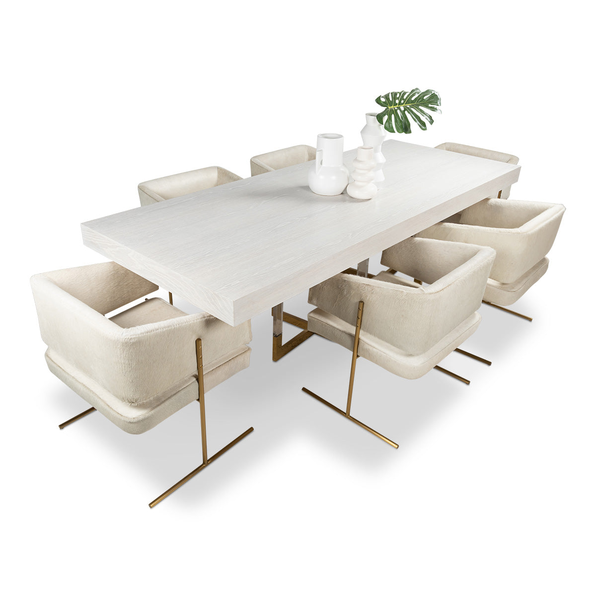 Durban Dining Table in White Washed Oak