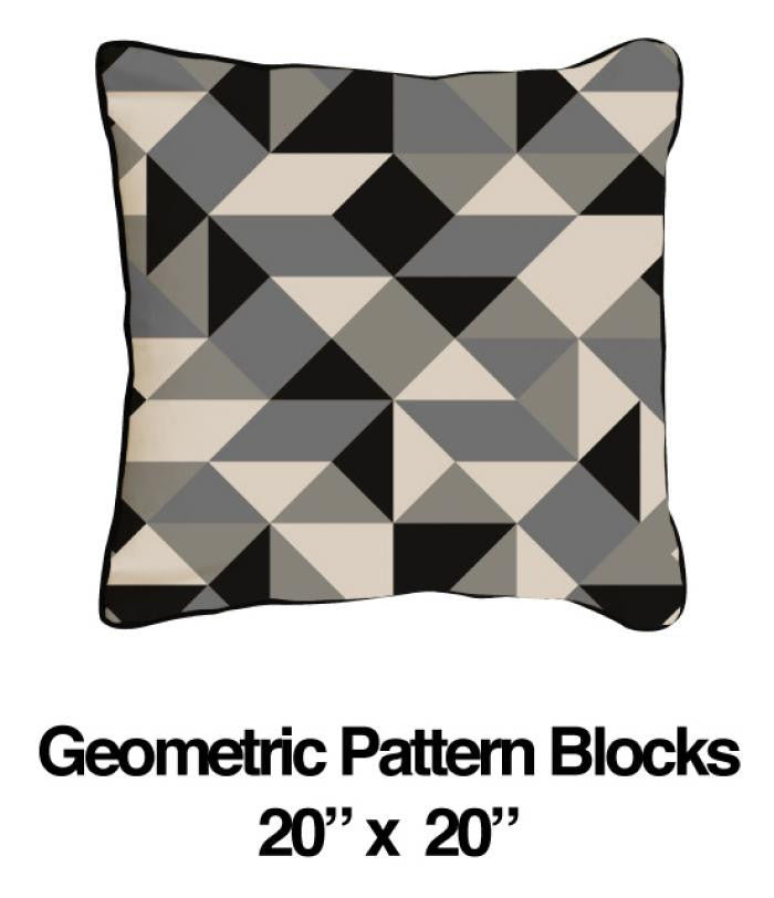 Geometric Pattern Blocks Yellow/Grey/Black - ModShop1.com