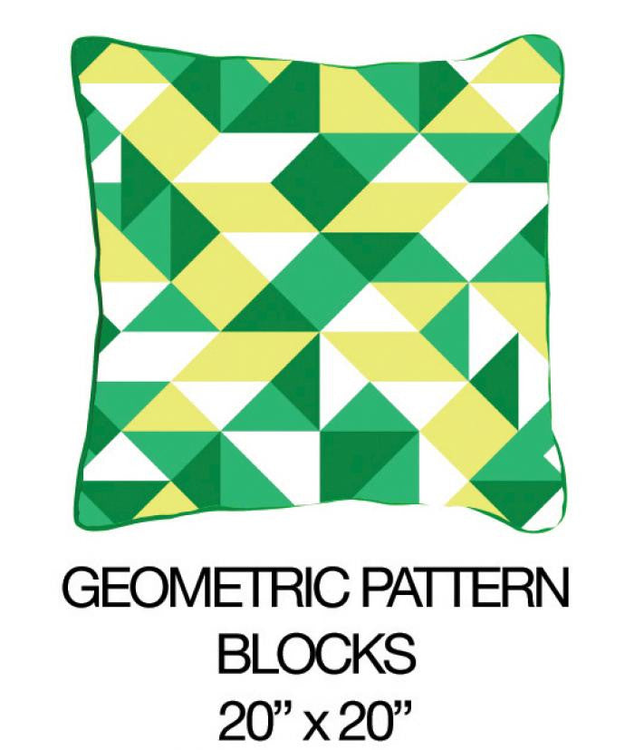 Green Blocks Pattern Geometric Pattern Blocks Green - ModShop