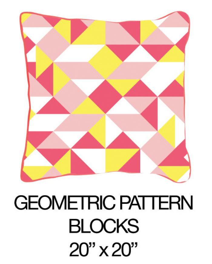 Geometric Pattern Blocks Pink - ModShop1.com