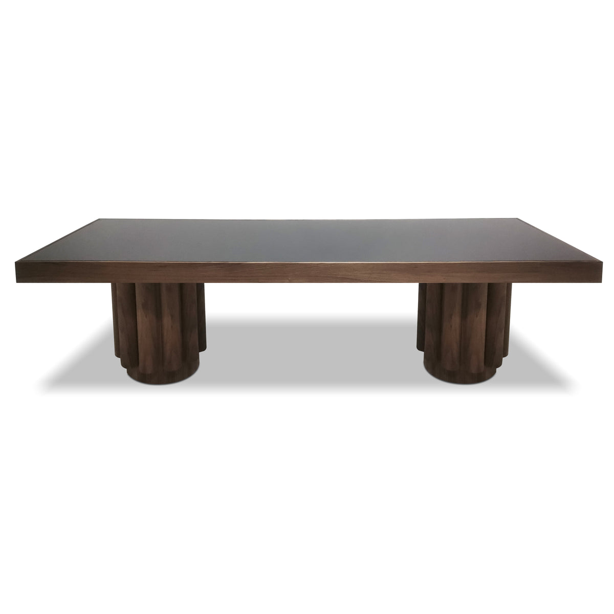 Eden Rock Double Pedestal Dining Table with Glass Top