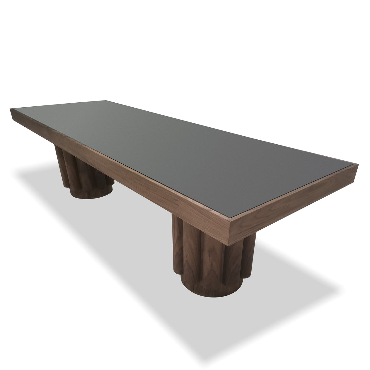 Eden Rock Double Pedestal Dining Table with Glass Top