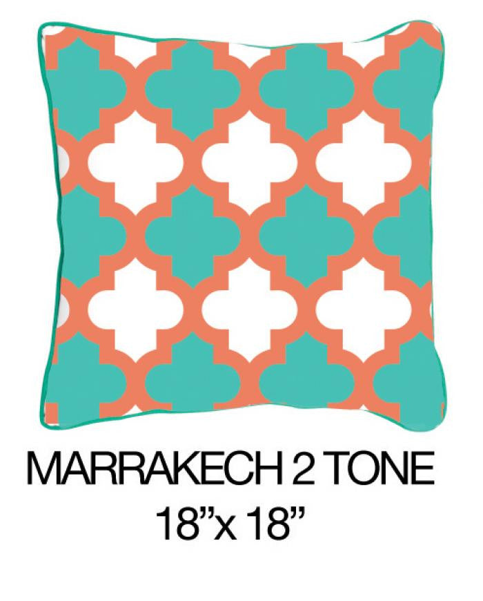 Marrakesh Pillow Two Tone Green/Orange - ModShop1.com