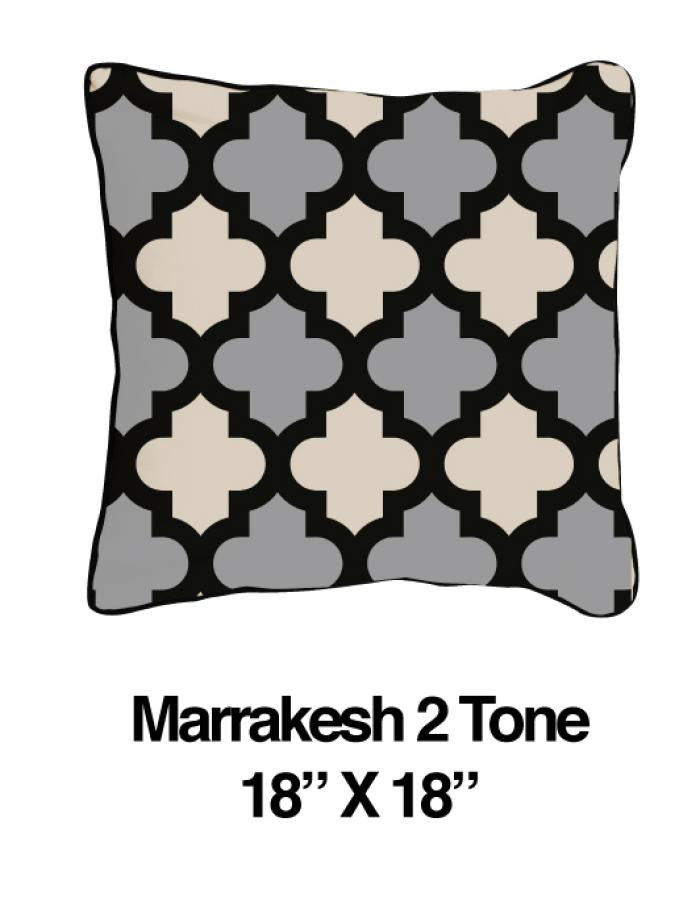 Marrakesh Pillow Two Tone Black Oatmeal - ModShop1.com