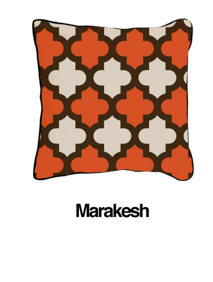 Marrakesh Pillow Two Tone Orange Oatmeal - ModShop1.com