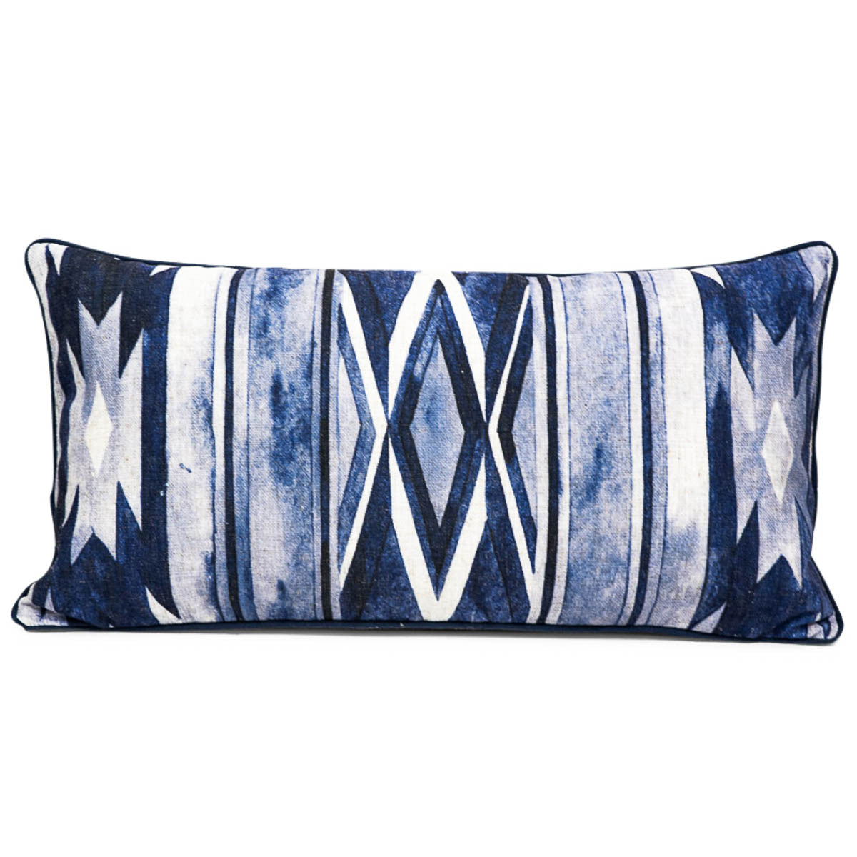 Southwest Lumbar Pillow in Navy Blue - ModShop1.com