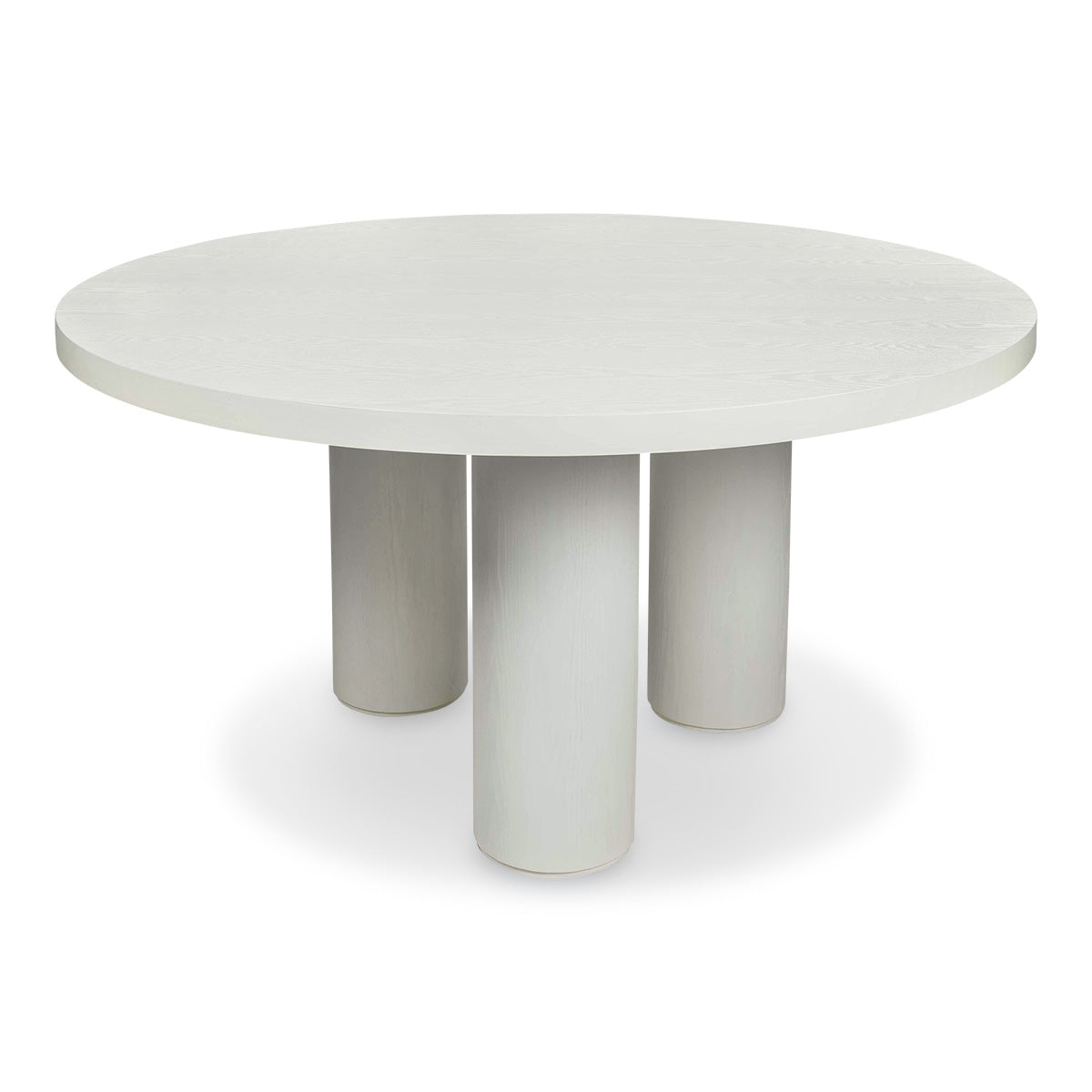 Oia Round Dining Table in White Washed Oak