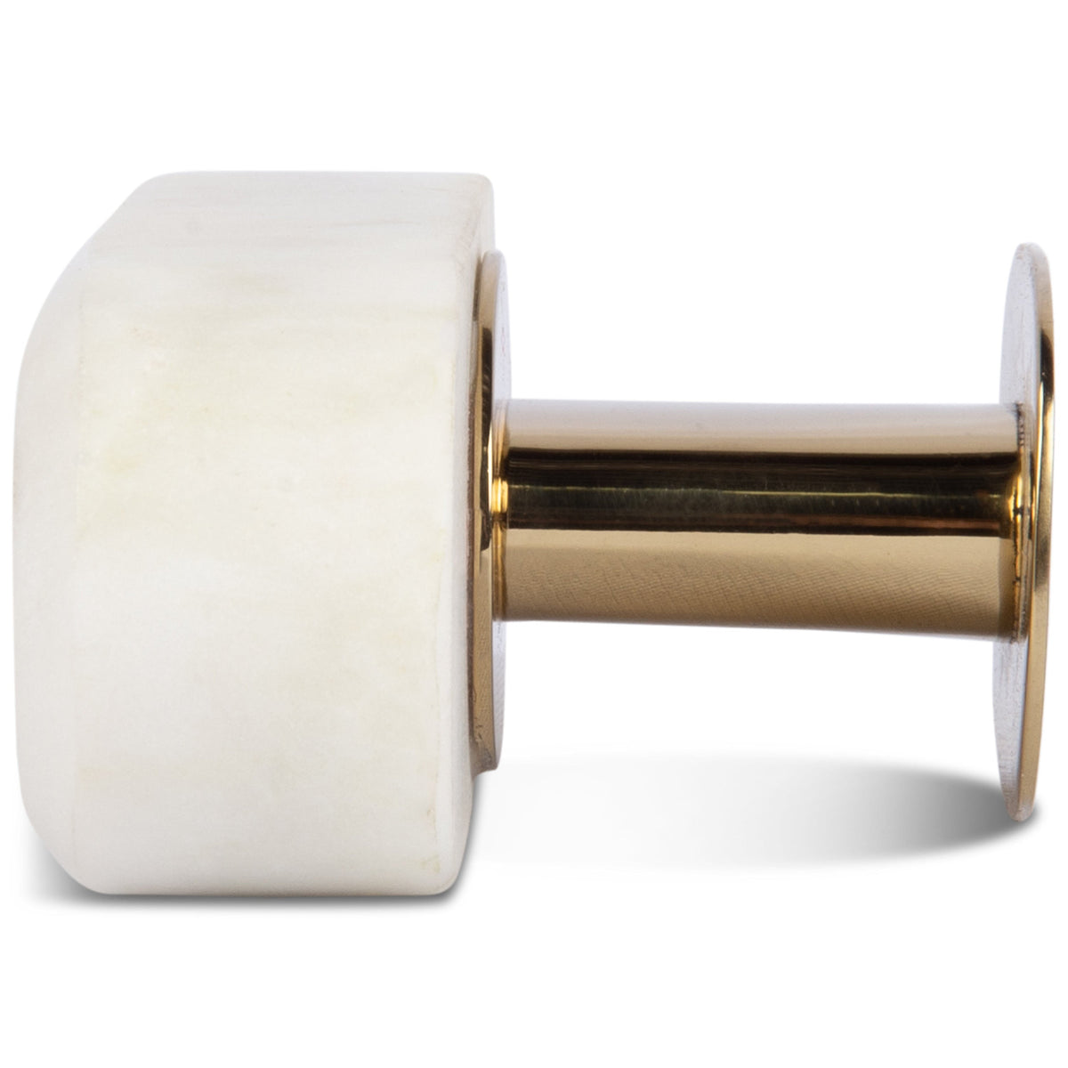 Oval White Marble Knob Pull