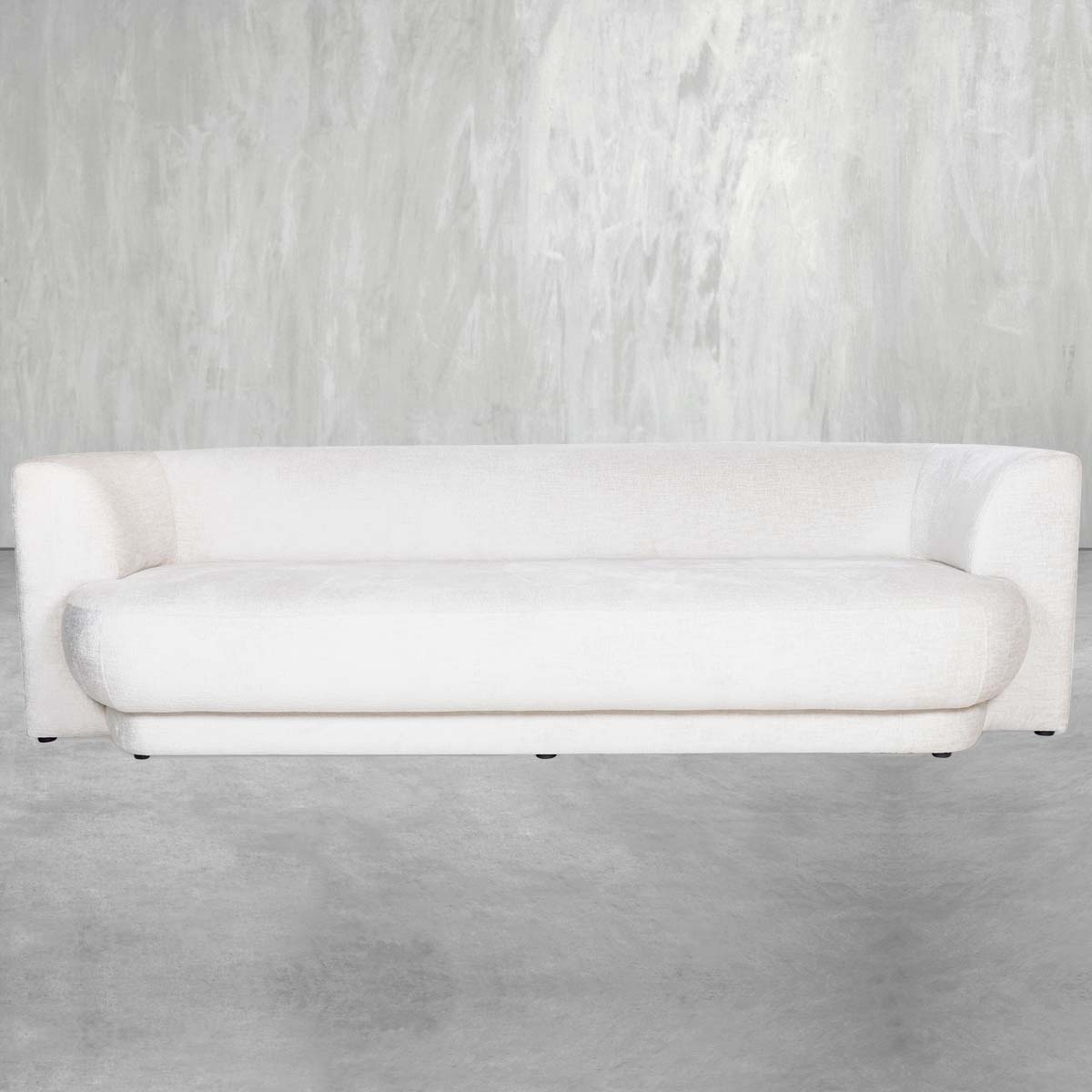 Antigua Sofa in Off White Hammered Velour