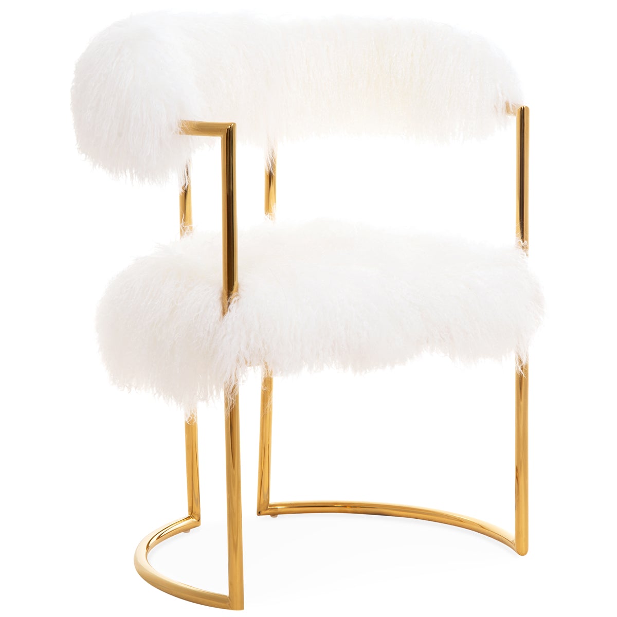 Acapulco 2 Dining Chair in Mongolian Fur - ModShop1.com