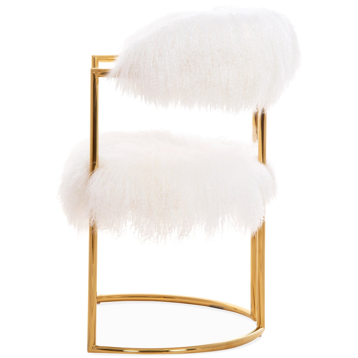 Acapulco 2 Dining Chair in Mongolian Fur - ModShop1.com