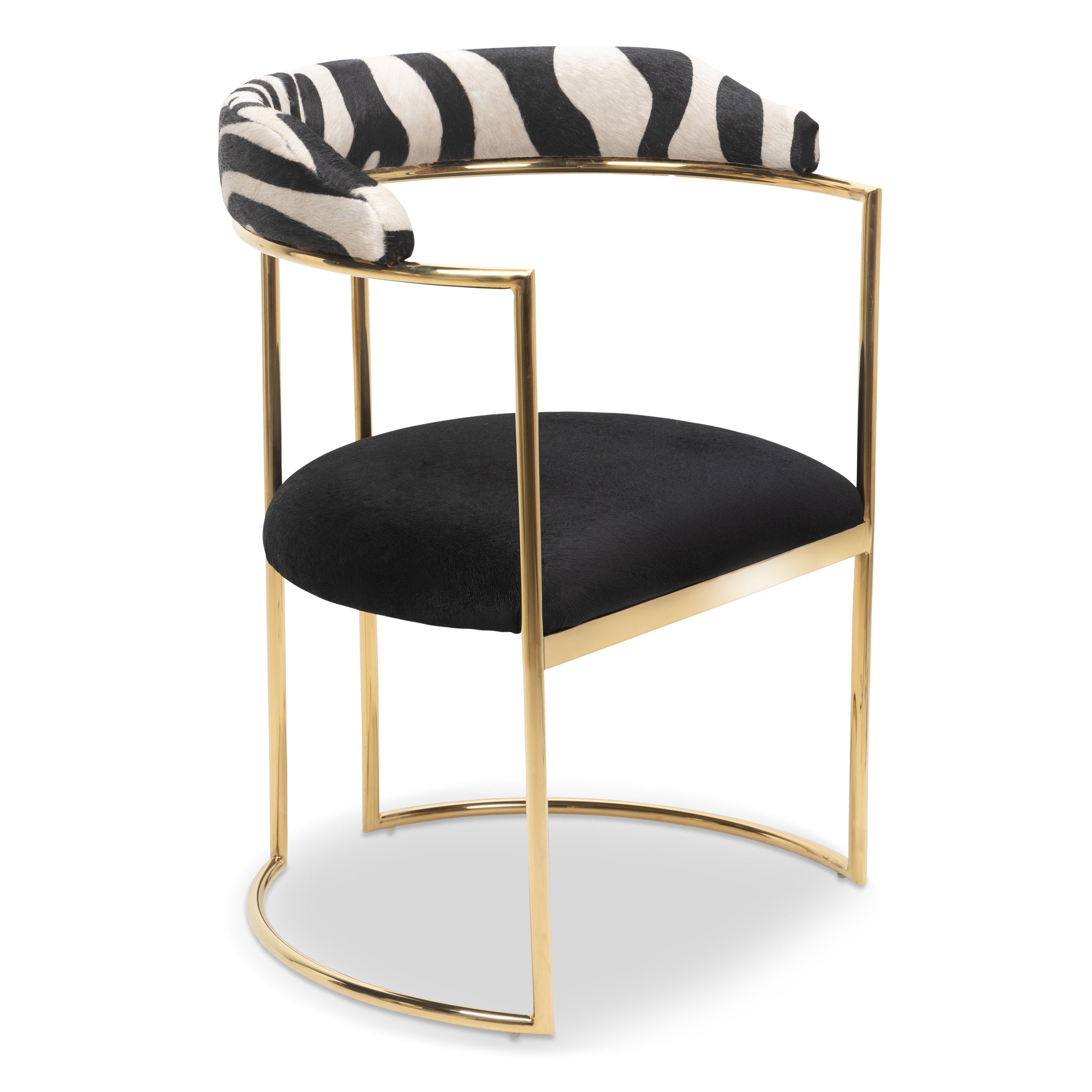 Acapulco 2 Dining Chair in Velvet and Zebra Hide ModShop