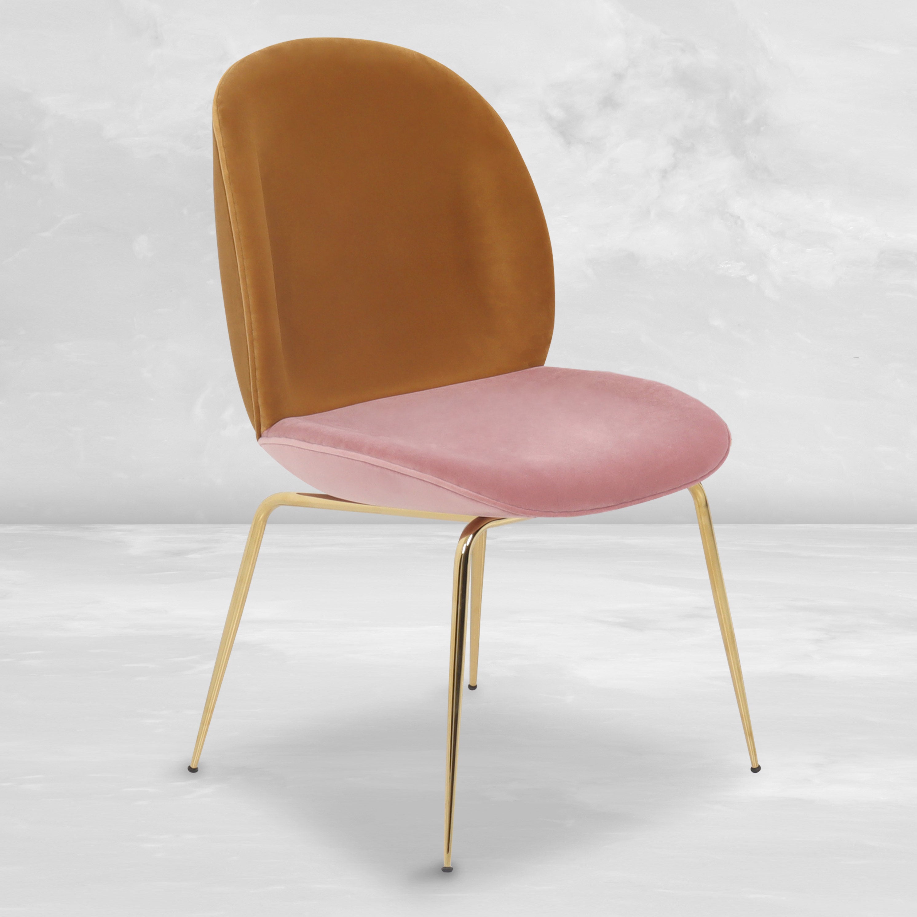 Amalfi Velvet Dining Chair with Brass Legs ModShop