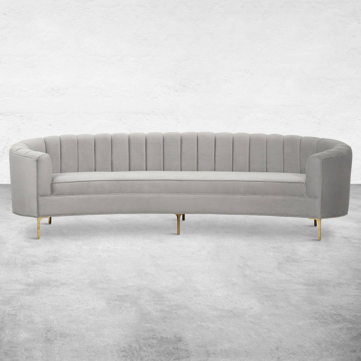 Art Deco 2 Chubby Sofa in Velvet