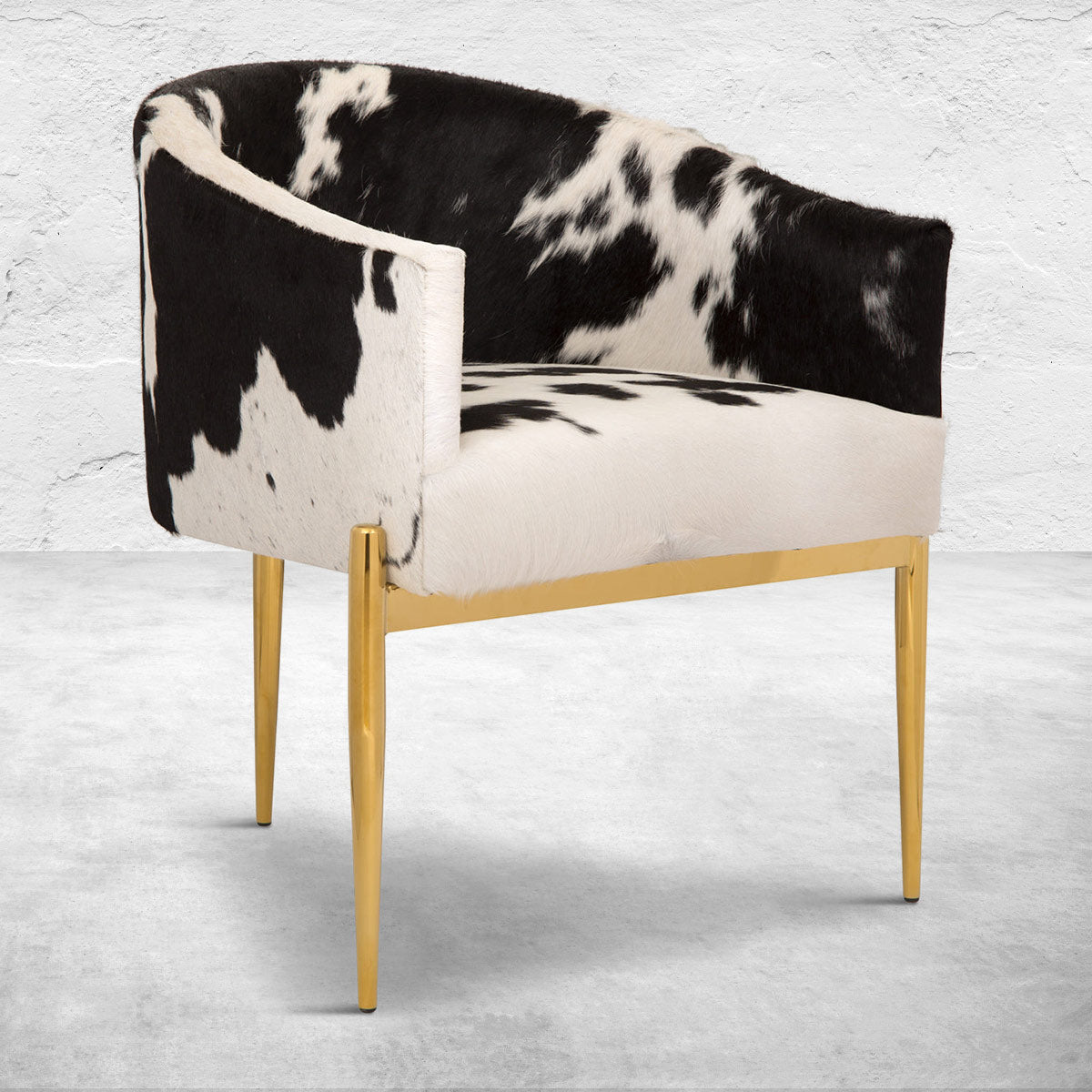 Art Deco Dining Chair in Cowhide