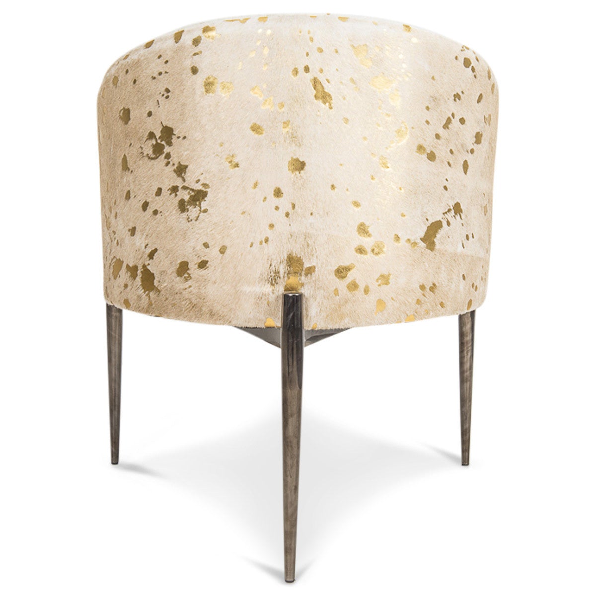 Art Deco Dining Chair in Golden Cowhide - ModShop1.com