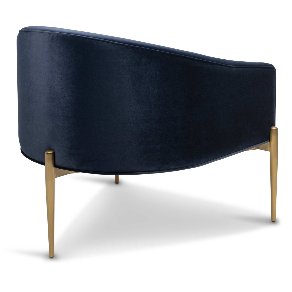 Art Deco Occasional Chair in Indigo Velvet