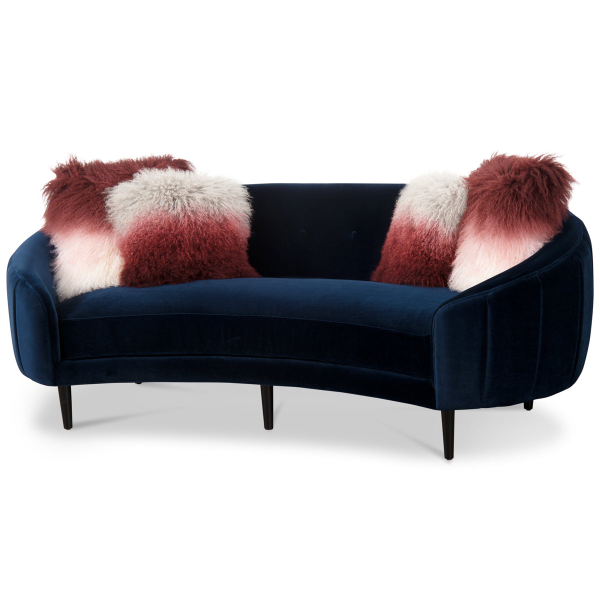 Art Deco Petite Sofa with Channel Tufted Back - ModShop1.com