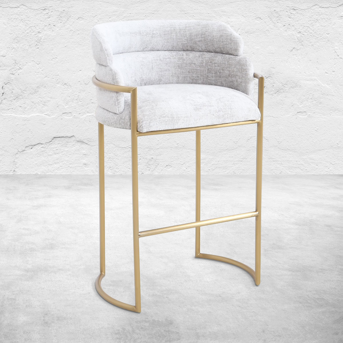 Buenos Aires Bar Stool in Hammered Velour