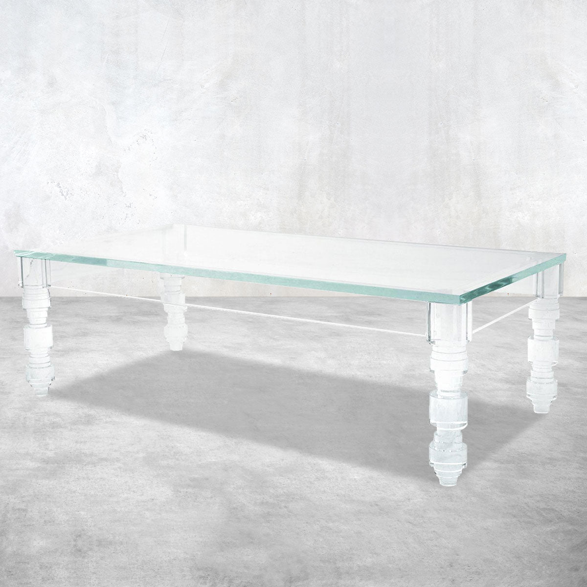 Rectangular Beverly HIlls Lucite Coffee Table