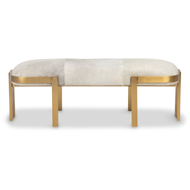 Bogota Bench in off white Cowhide - ModShop