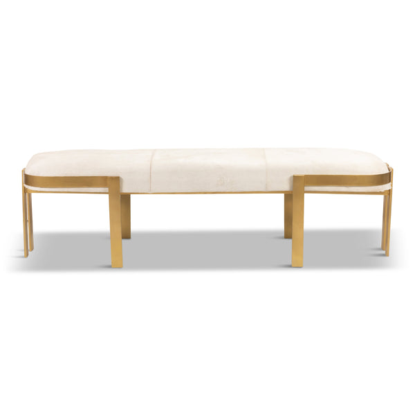 Bogota Bench in off white Cowhide - ModShop