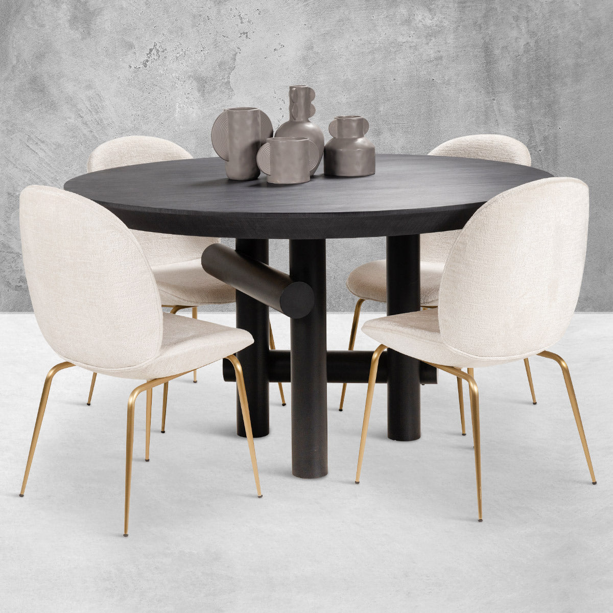 Table Color:black Round Black Dining Room Table