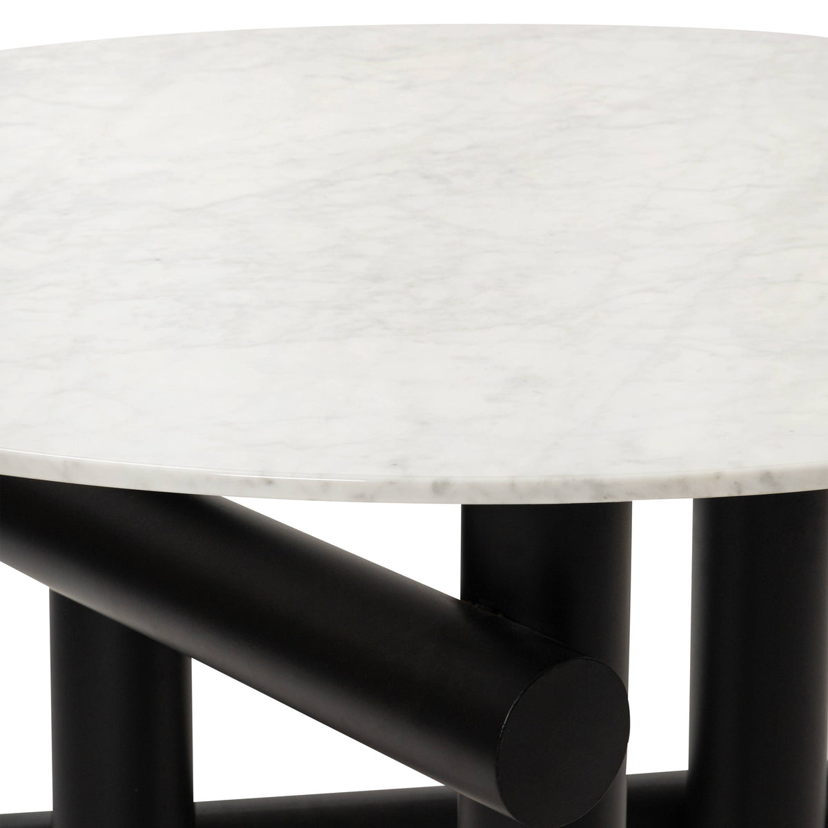 Bronx Dining Table with White Marble Top