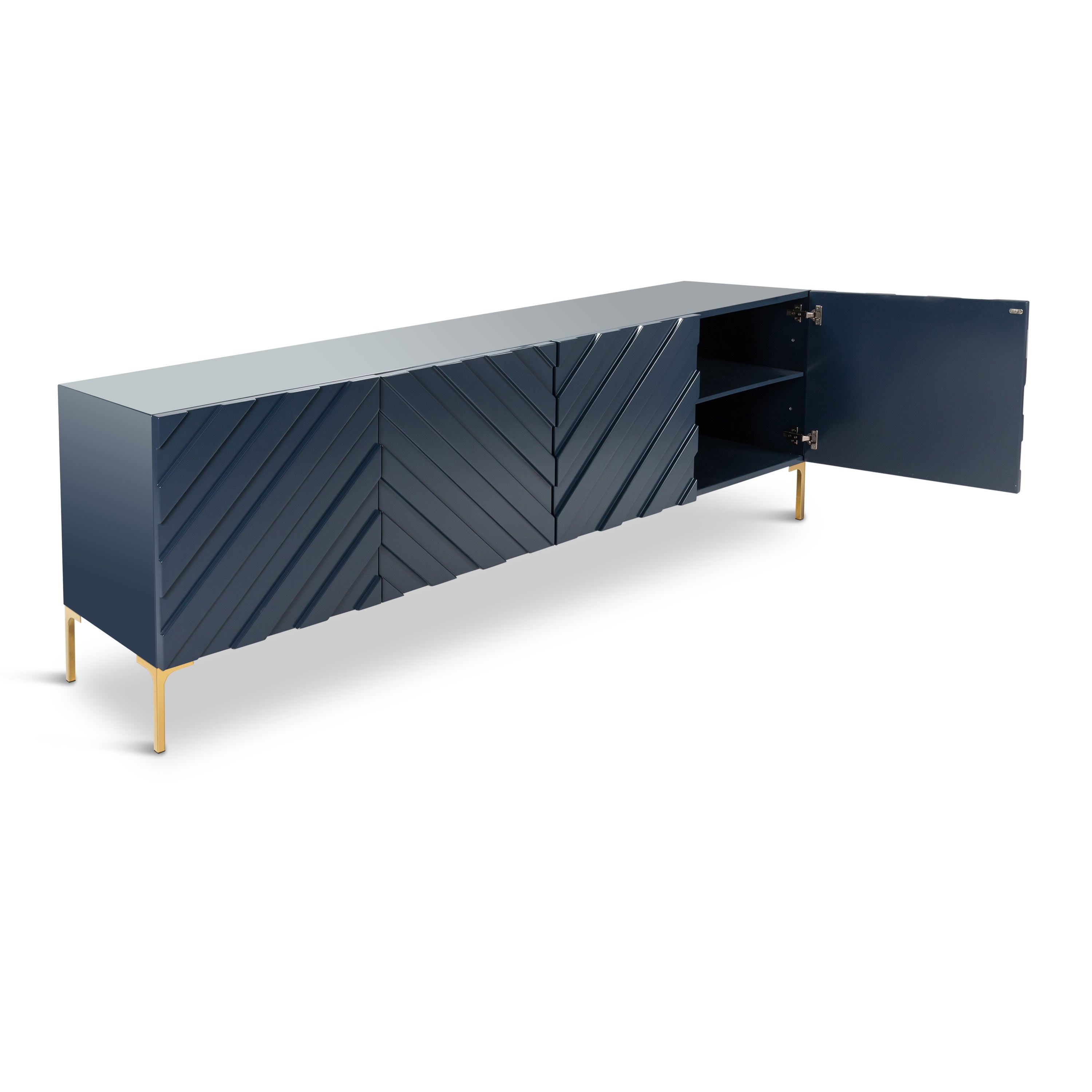 Modshop chevron store credenza