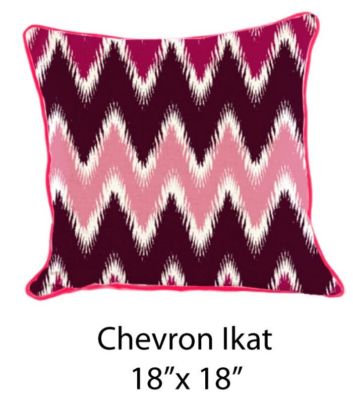 Chevron Ikat White/Pink/Burgundy/Purple - ModShop1.com