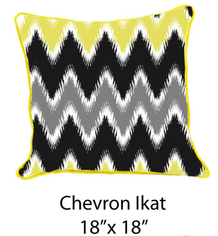 Chervon Ikat Black/White/Gray/Yellow - ModShop1.com
