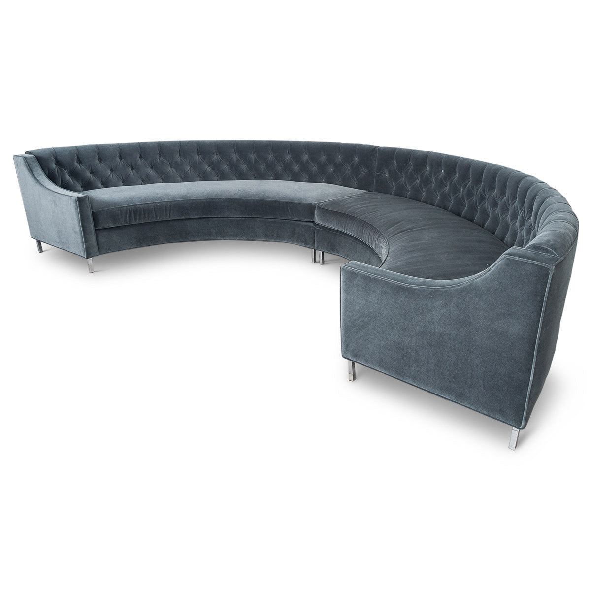Circle Sectional in Velvet