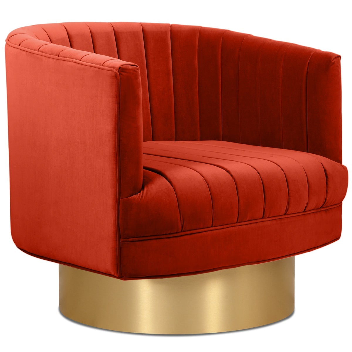 Club Chair in Channel Tufted Velvet