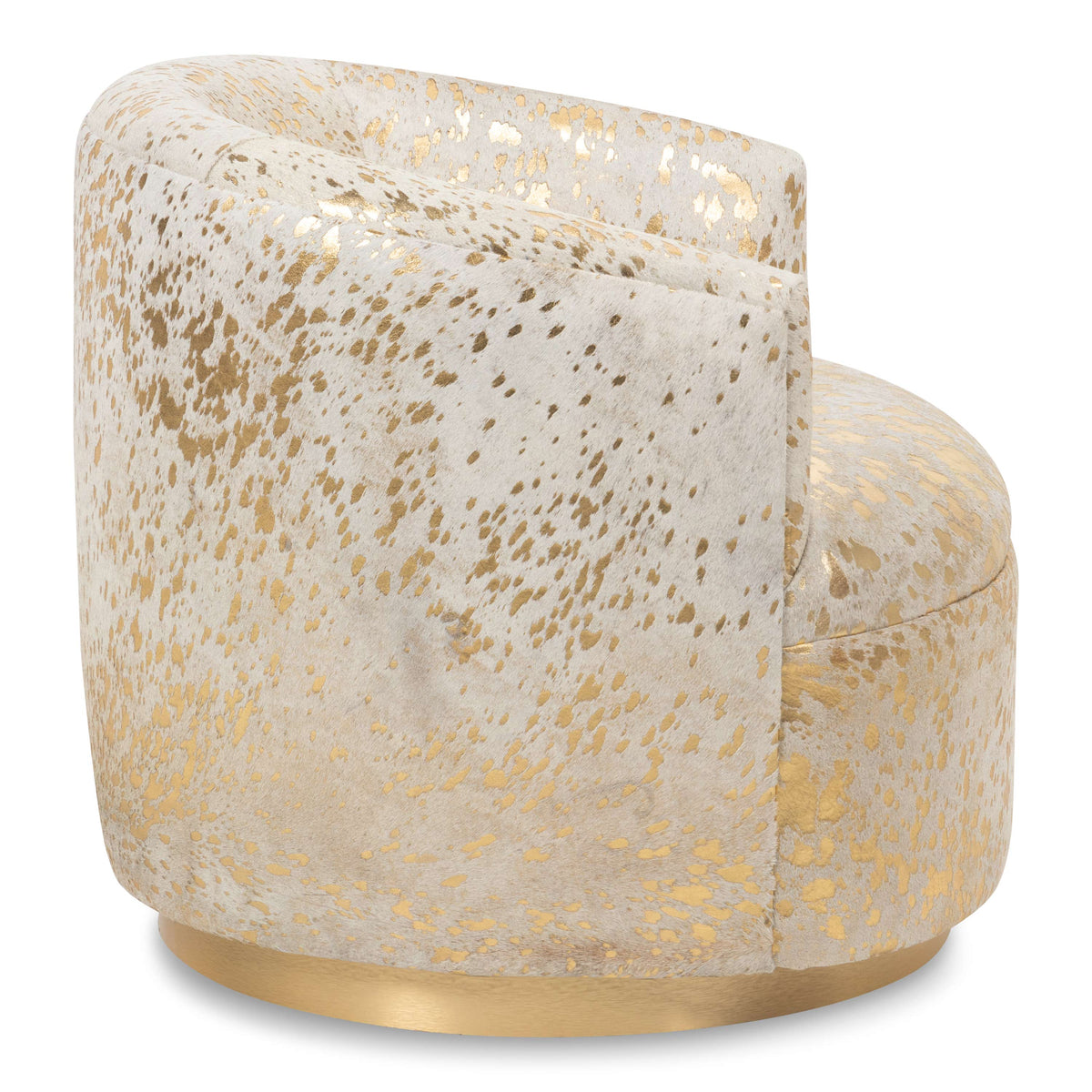 Club 2 Chair in Gold Speckled Cowhide