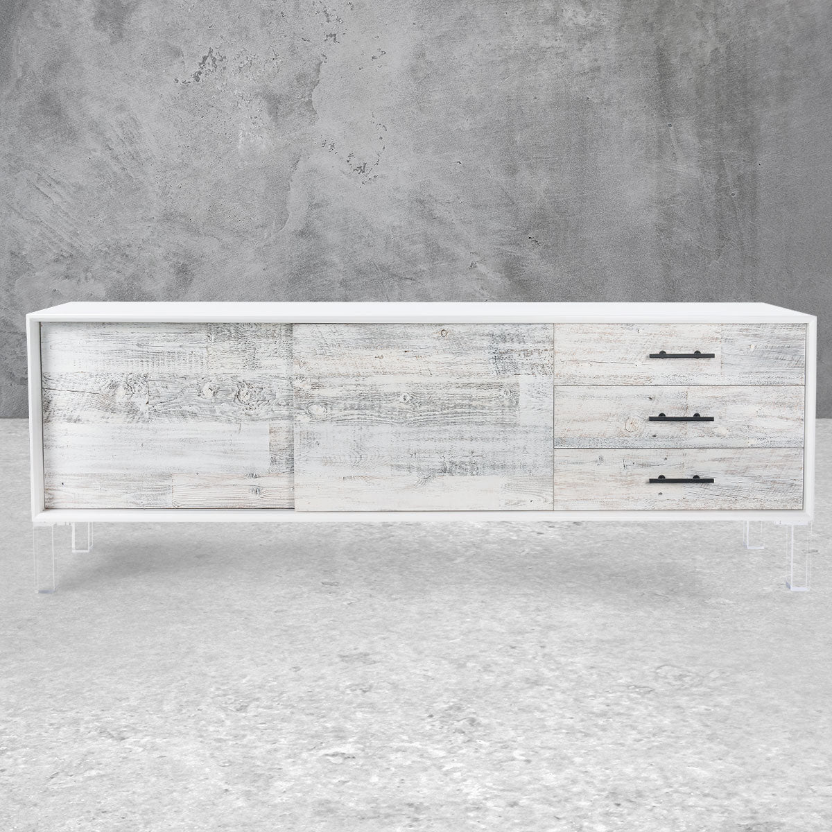 Cody Credenza with Recycled White Washed Wood