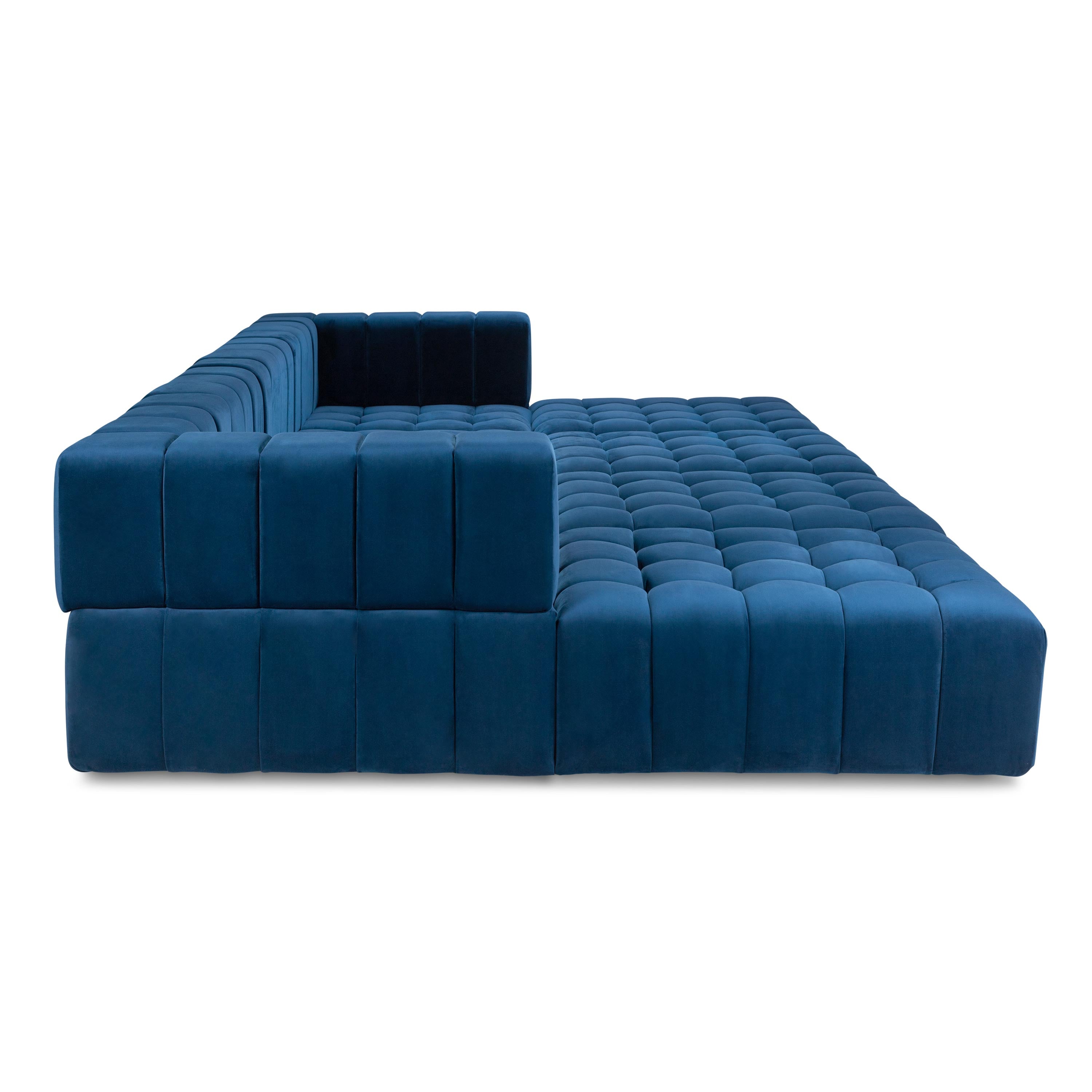 Delano Modular 8-Piece Sectional in Cobalt Velvet - ModShop