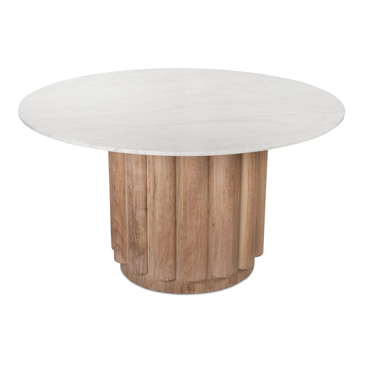Eden Rock Dining Table in White Marble Top