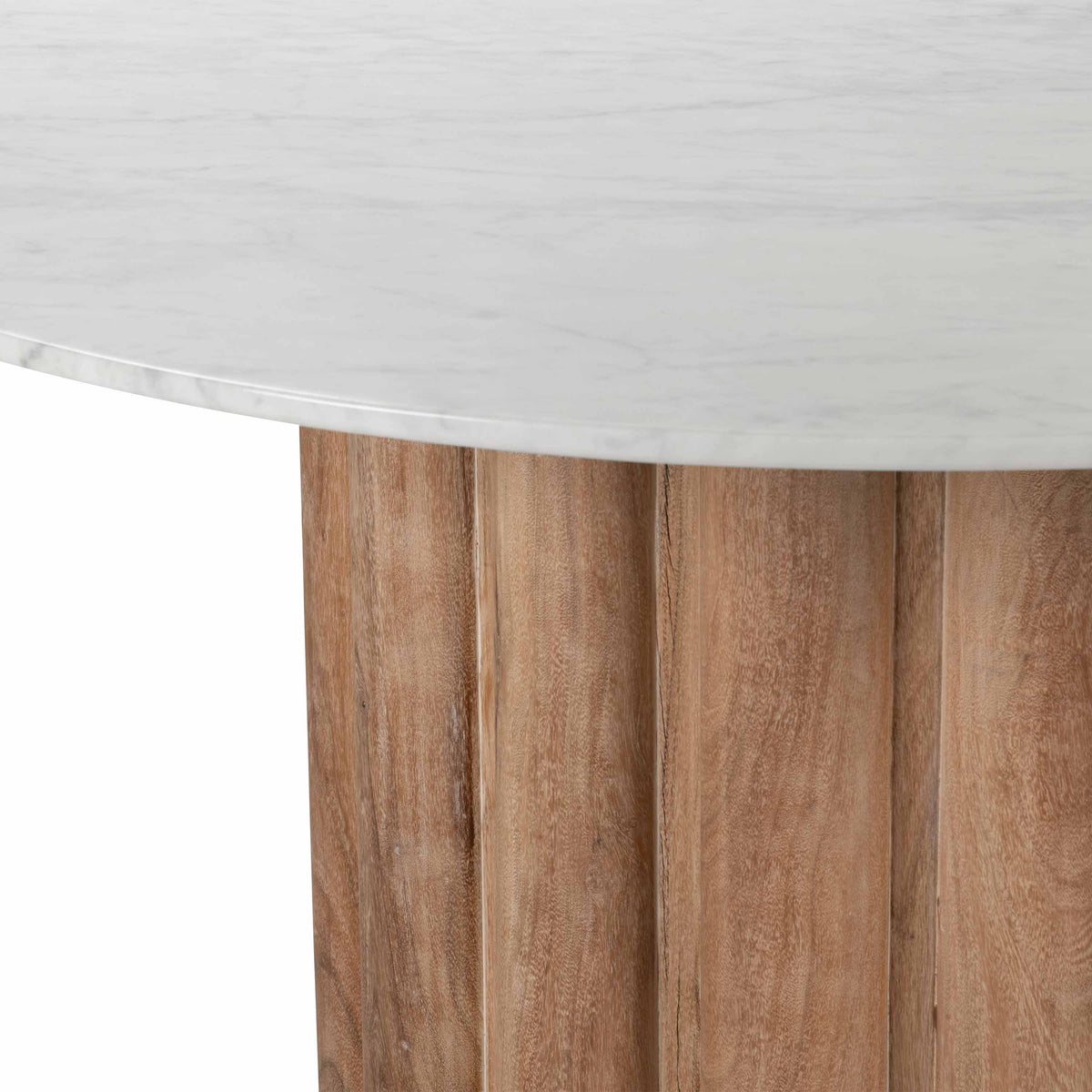 Eden Rock Dining Table in White Marble Top