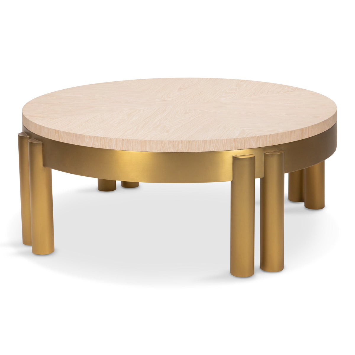 Italia 2 Coffee Table in Black Oak and Brushed Brass