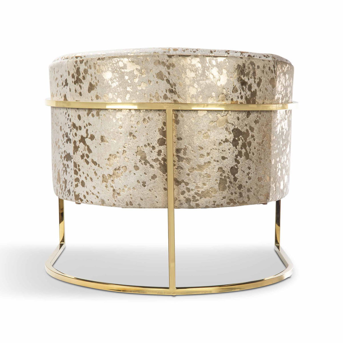 Lisbon Chair in Gold Speckled Cowhide