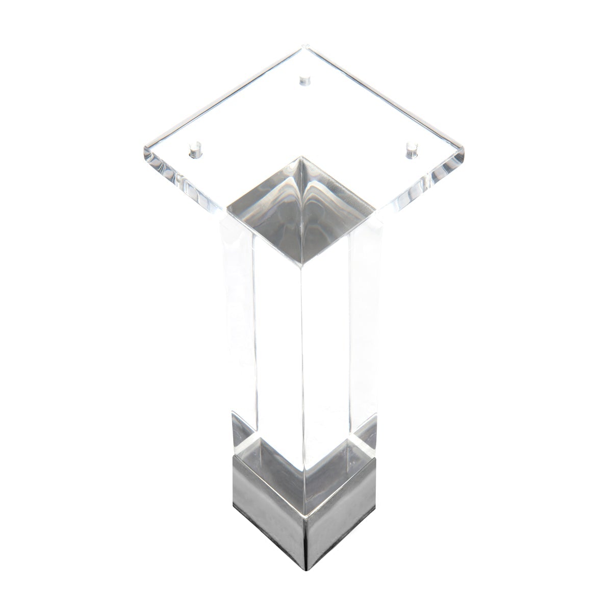 7&quot; Straight Lucite and Metal Leg (Set of 4)