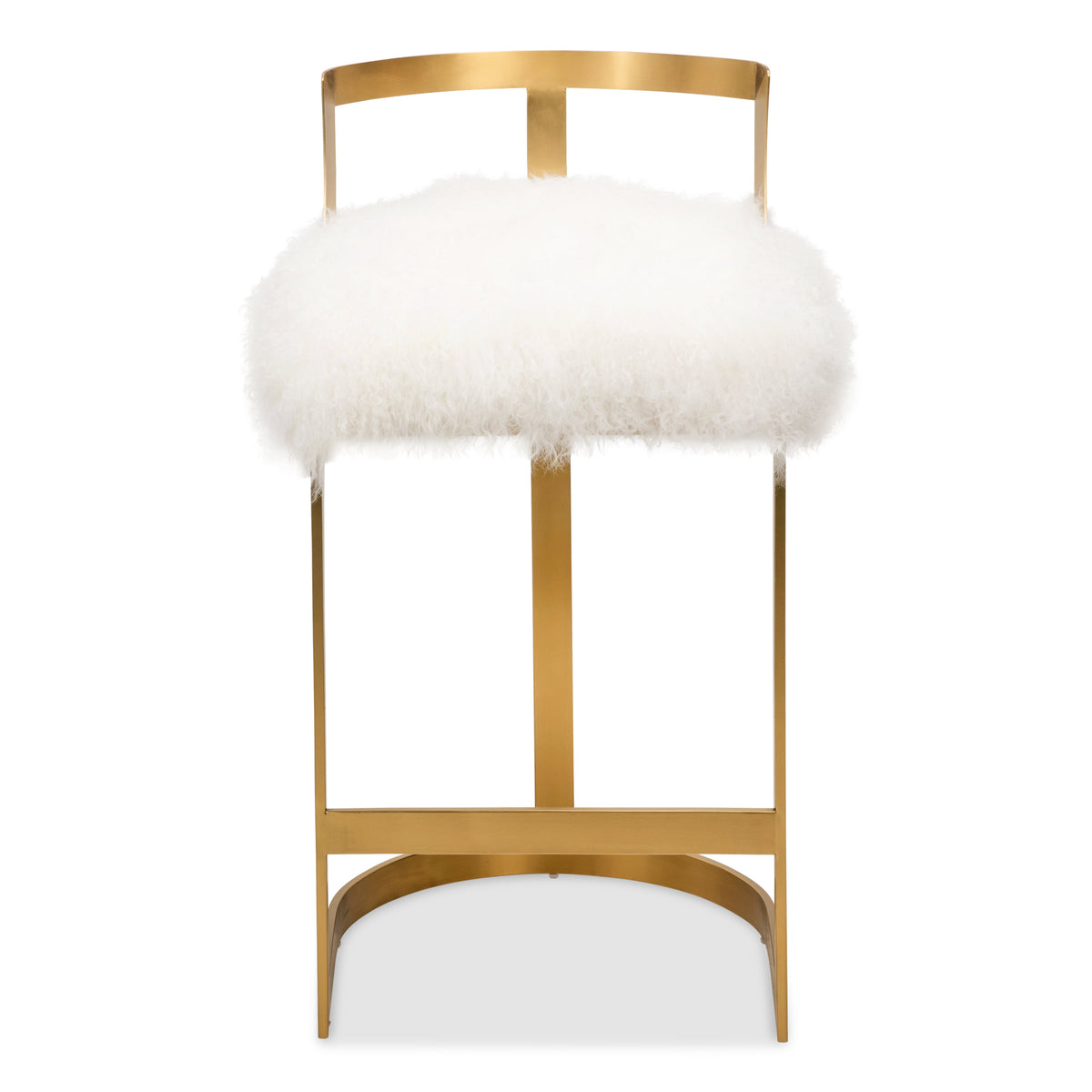 Madrid Bar and Counter Stool with Mongolian Fur