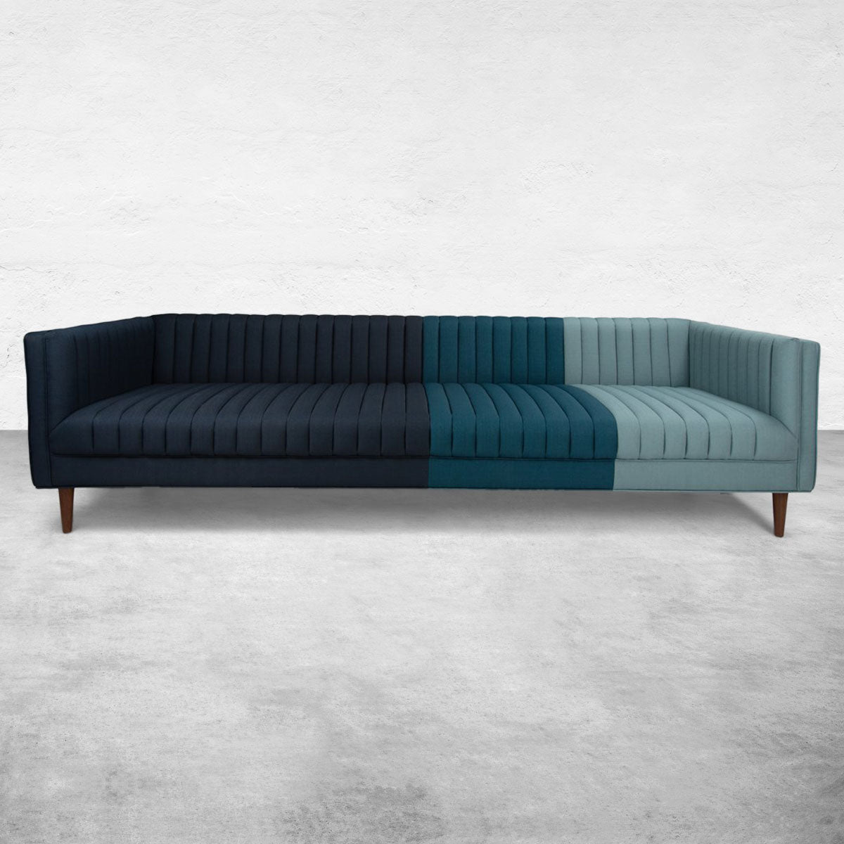 Manhattan Sofa in Ombre Blue Linen