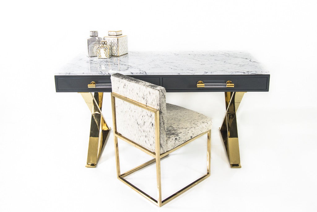 Cape Town Desk with Marble Top - ModShop1.com