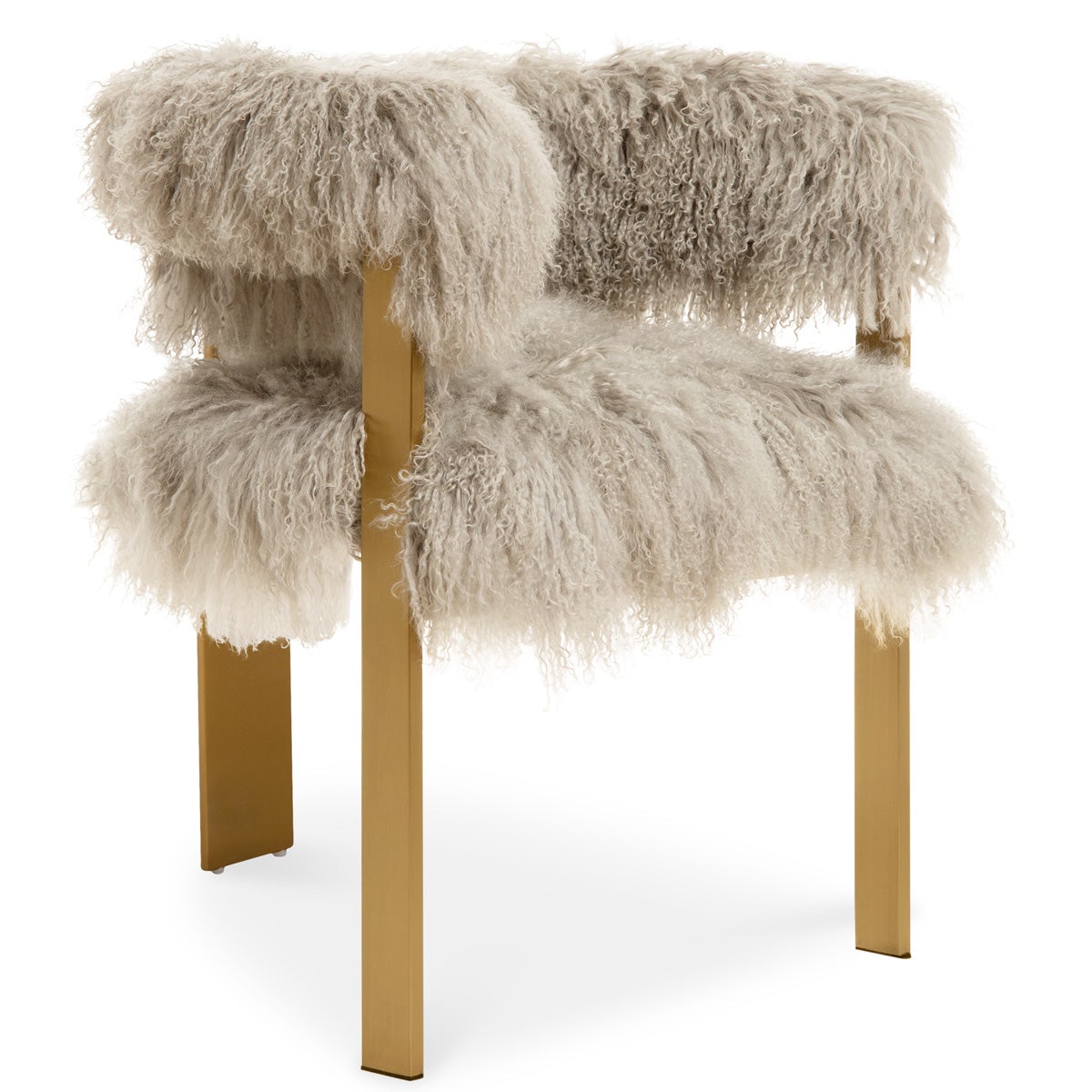 Marseille Dining Chair in Mongolian Fur - ModShop1.com