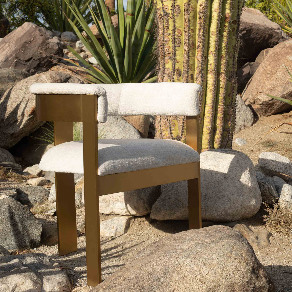 Marseille Dining Chair in Brushed Brass