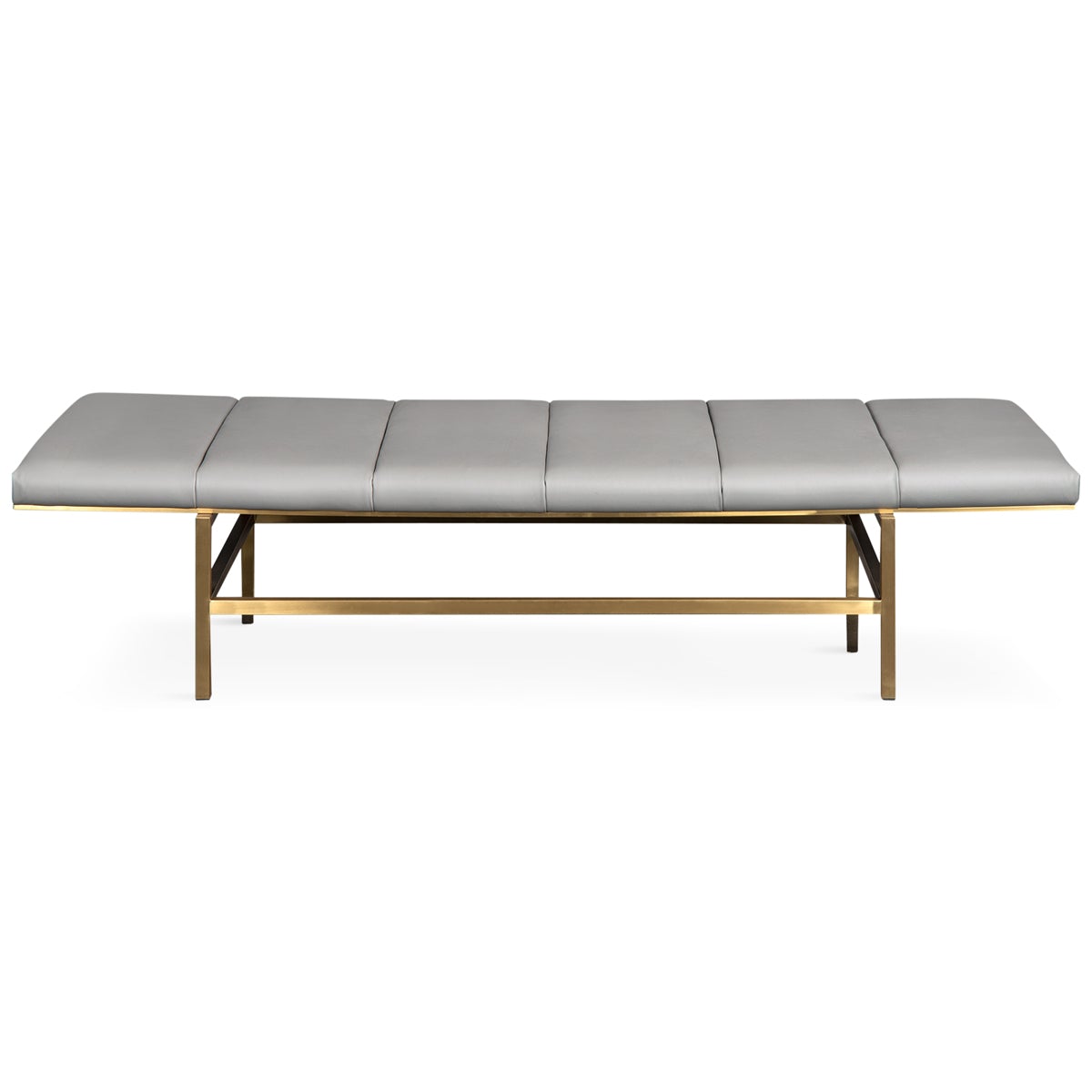 Mid-Century Bench in Brushed Brass