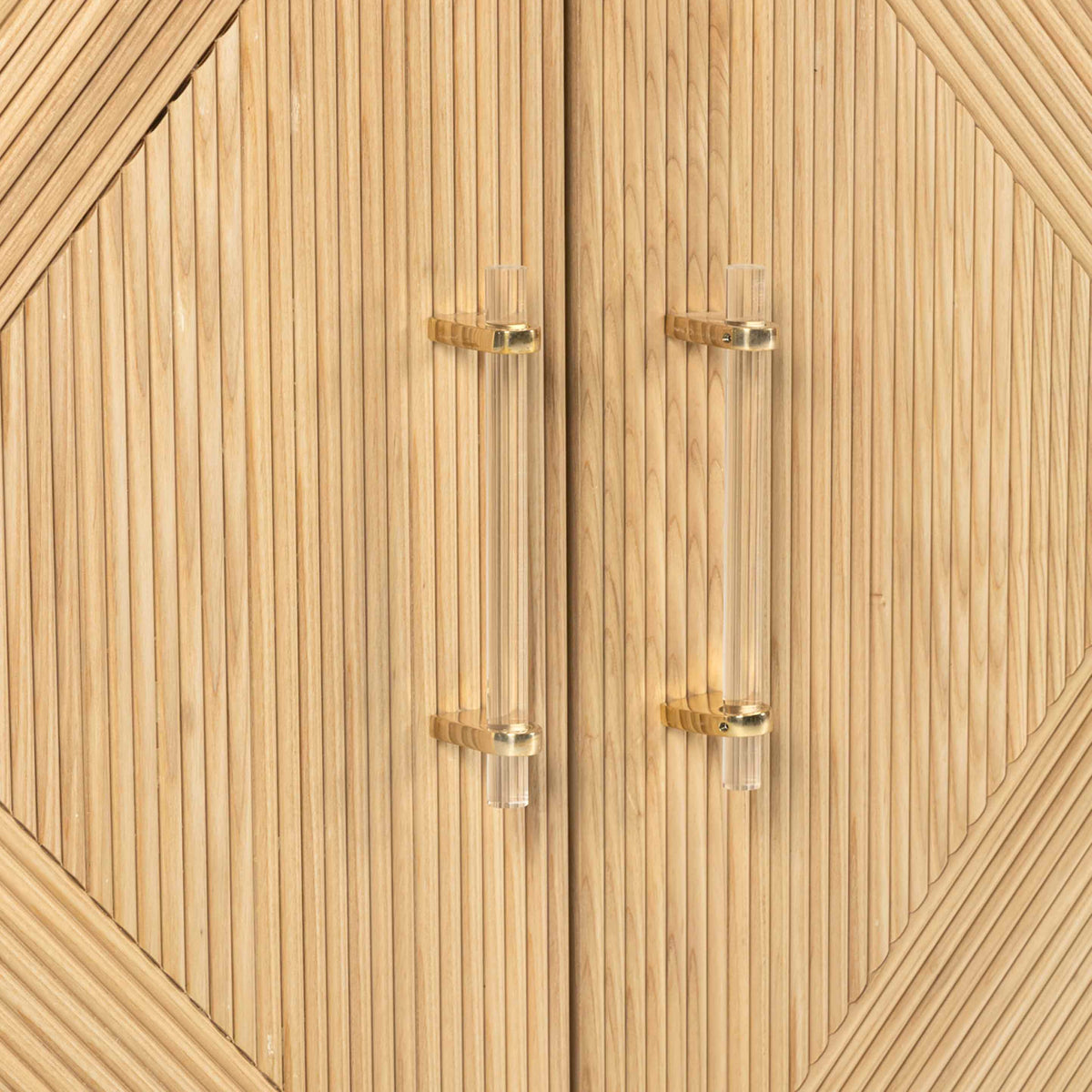 detail credenza door ash wood hardware pulls