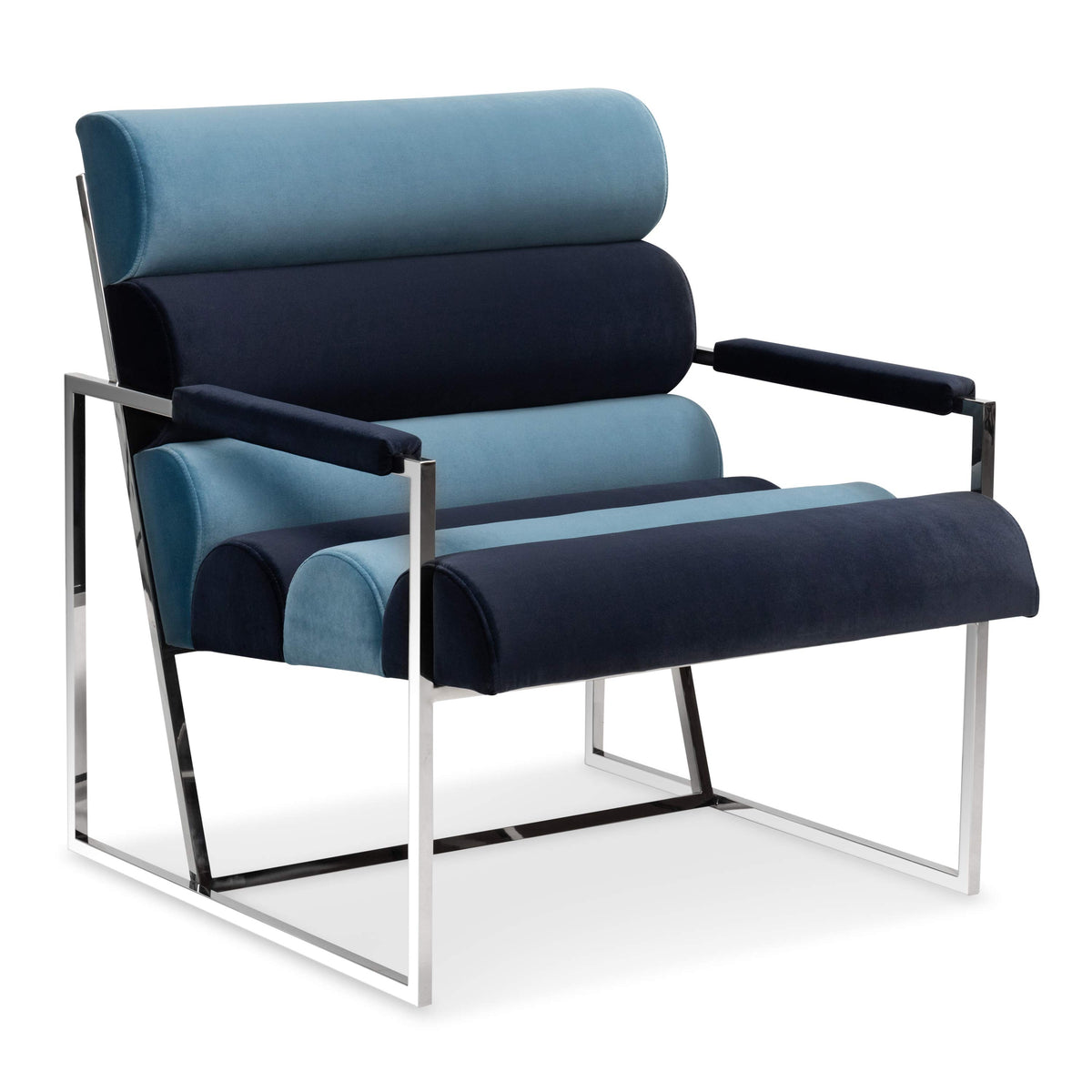 Milos Occasional Chair in Two Tone Velvet