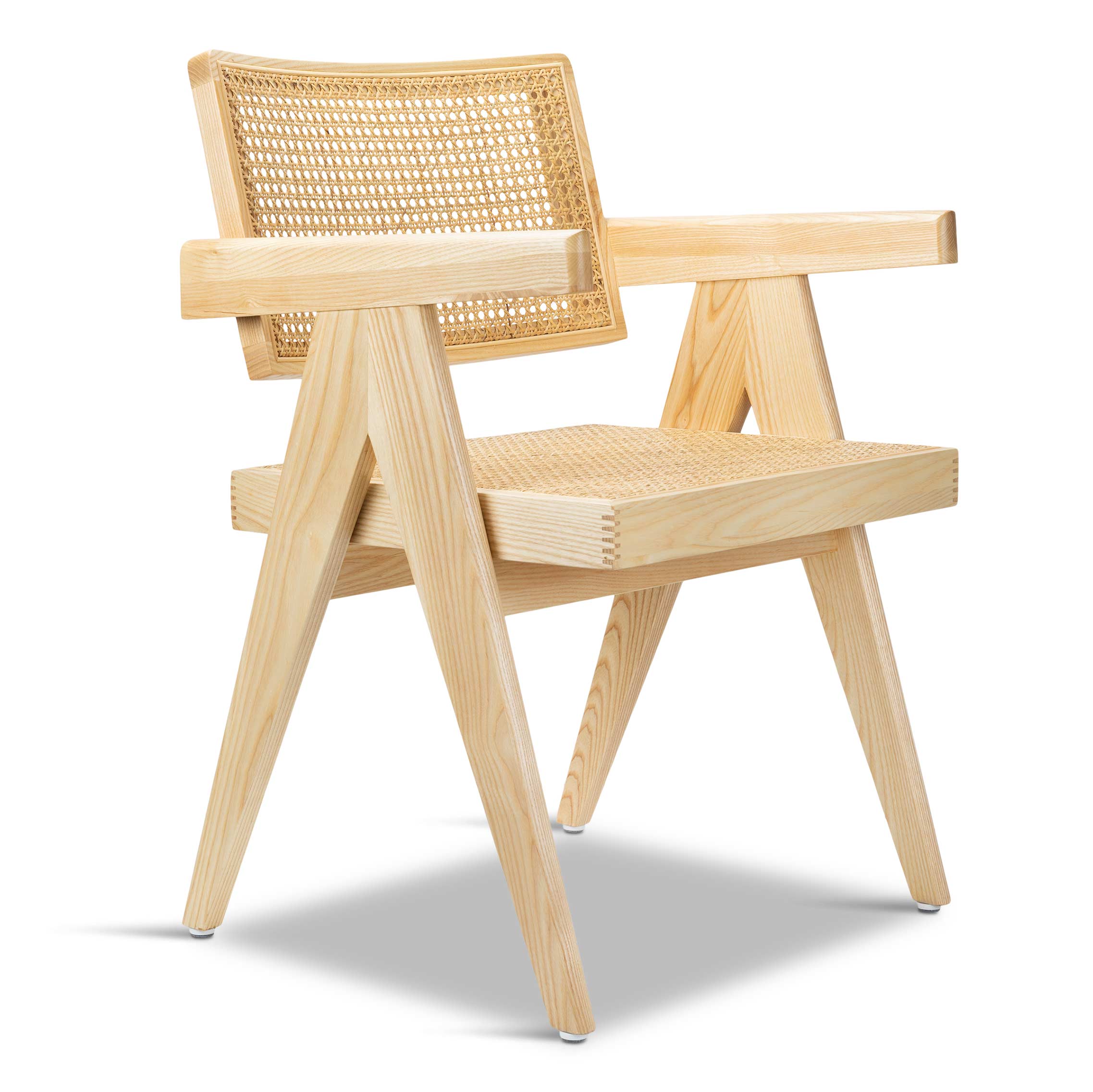 Modern cane best sale dining chairs